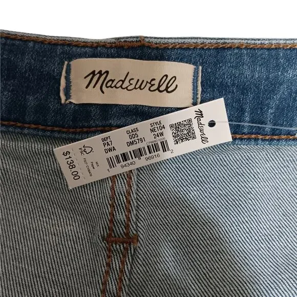 Madewell Women's High Rise Cali Demi Boot Cropped Jeans Plus Size 24W New - Picture 8 of 9